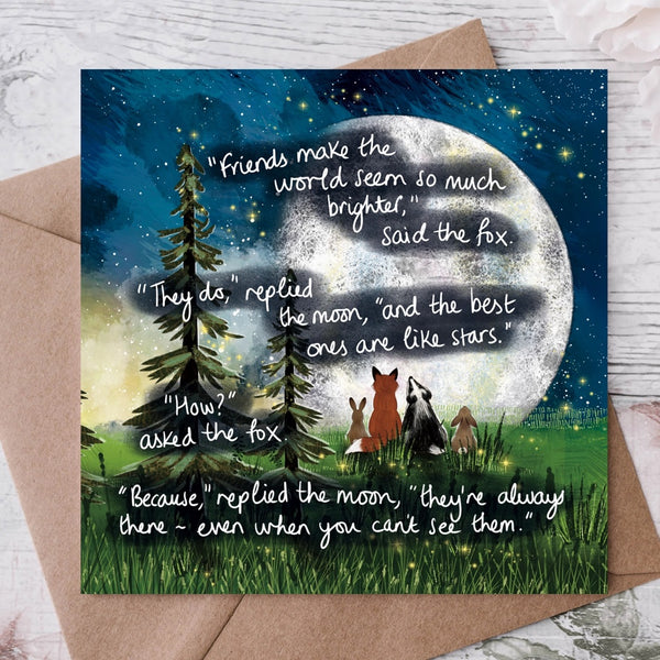 Friends are Stars Greetings Card