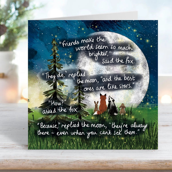 Friends are Stars Greetings Card