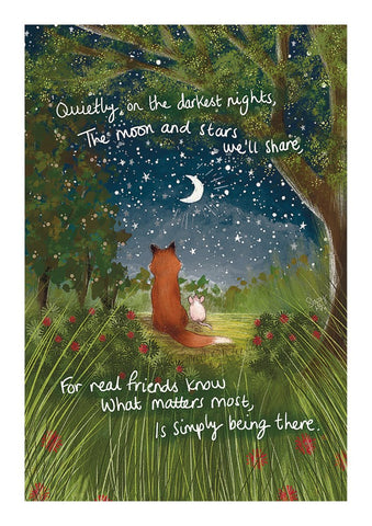 On the Darkest Nights Greetings Card