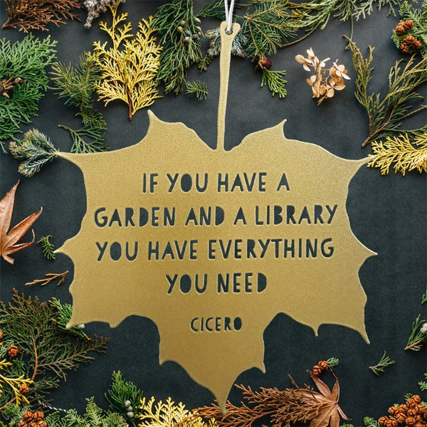 Cicero Leaf Quote Wall Plaque