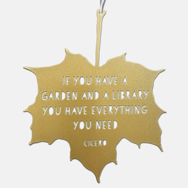 Cicero Leaf Quote Wall Plaque