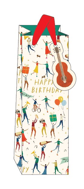 Maestro Happy Birthday Bottle Gift Bag