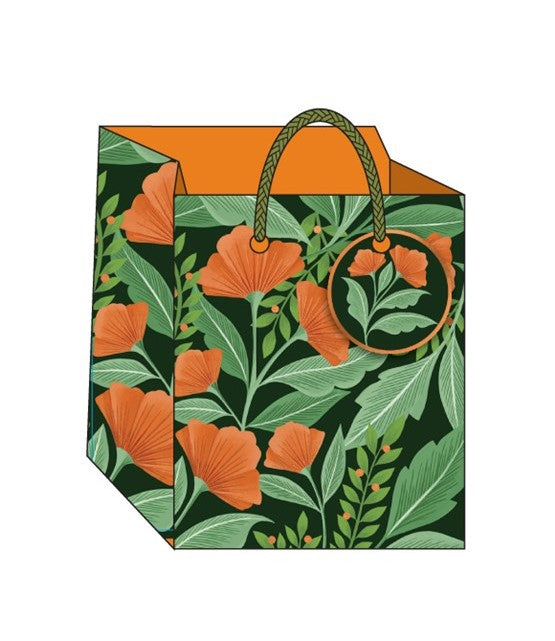 Nousveau Poppies Small Square Gift Bag