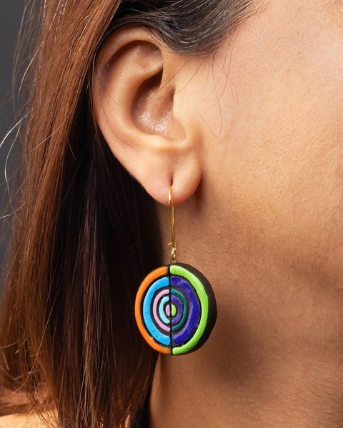 Geometric Colourful Clay Jewellery Set