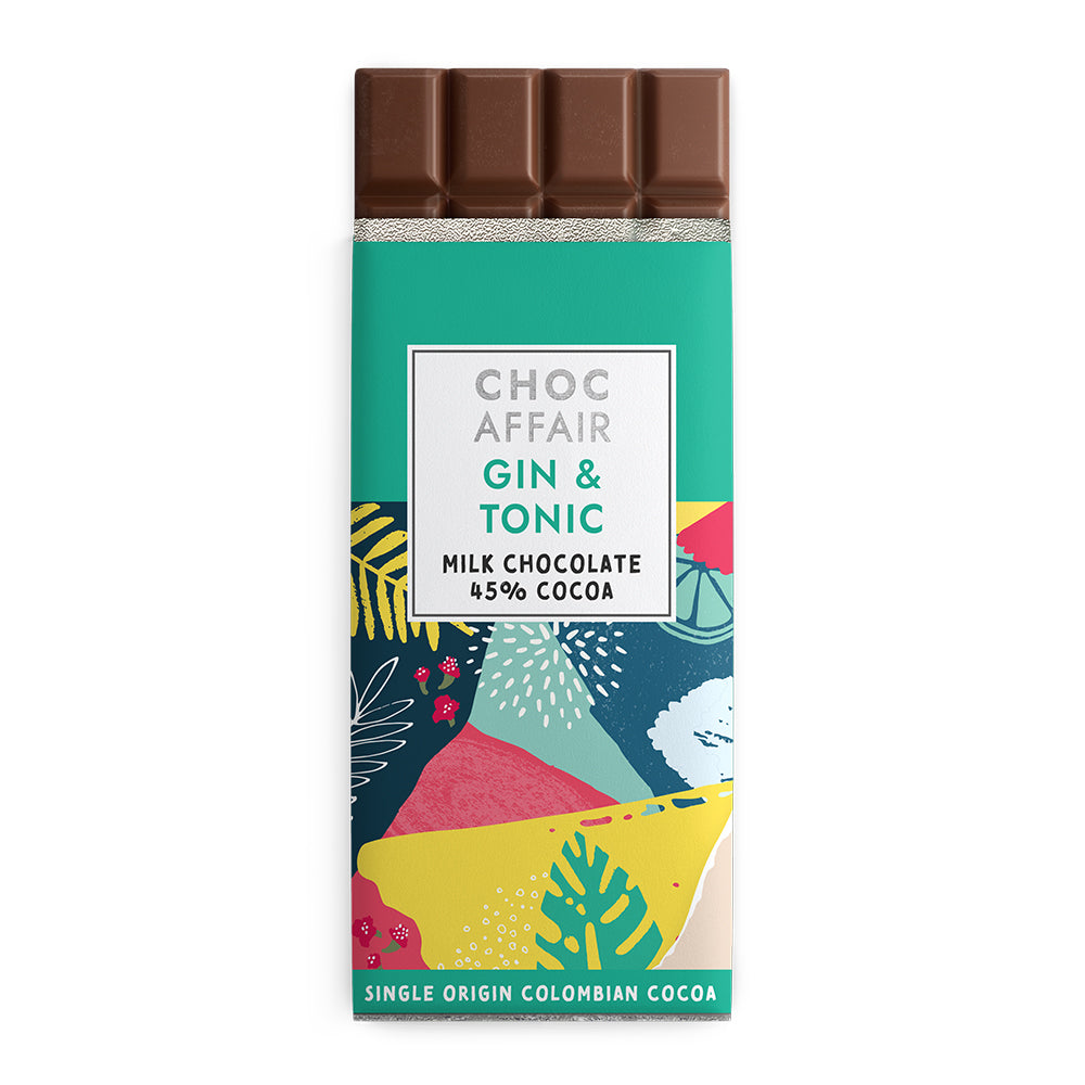 Gin and Tonic Milk Chocolate Bar 90g