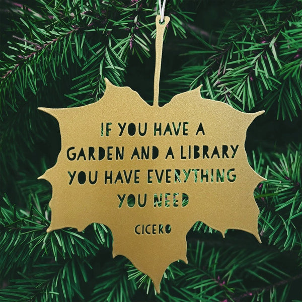Cicero Leaf Quote Wall Plaque