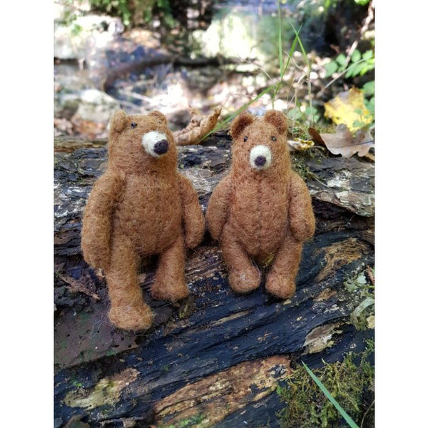 Handmade Felt Grizzly Bear Hanging Felt Decoration