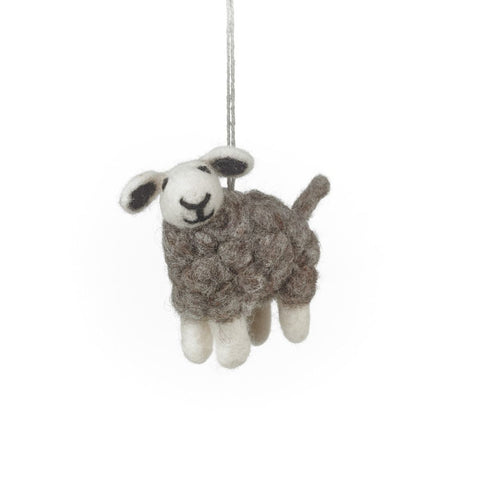 Handmade Felt Herdwick Sheep Easter Hanging Decoration