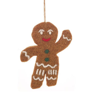 Jolly Gingerbread Man Felt Decoration