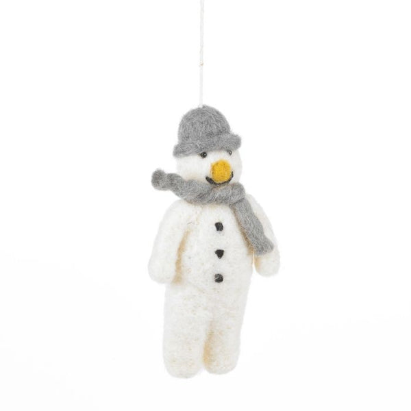 Mr Snowman Felt Decoration