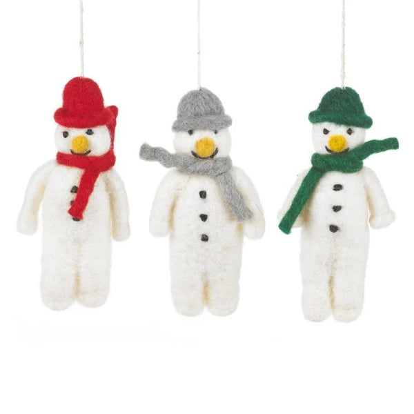 Mr Snowman Felt Decoration