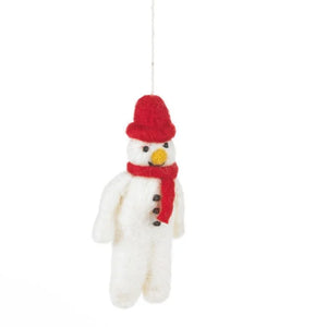 Mr Snowman Felt Decoration