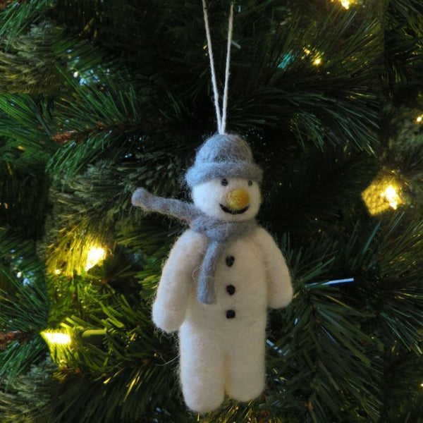 Mr Snowman Felt Decoration