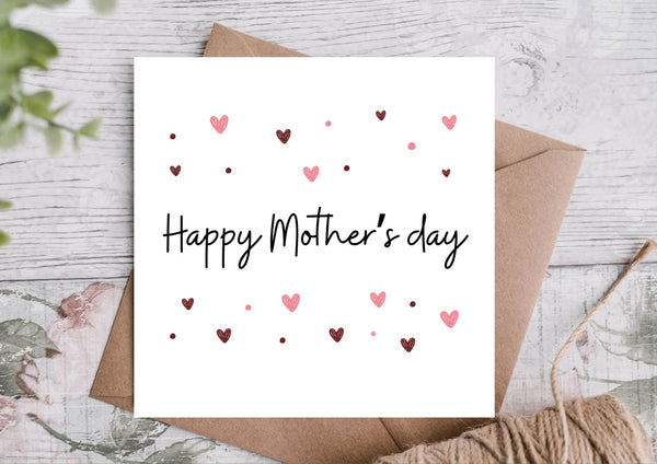 Happy Mother's Day Hearts Greetings Card
