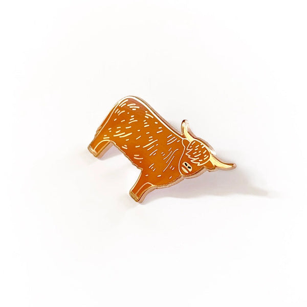 Highland Cow Enamel Pin