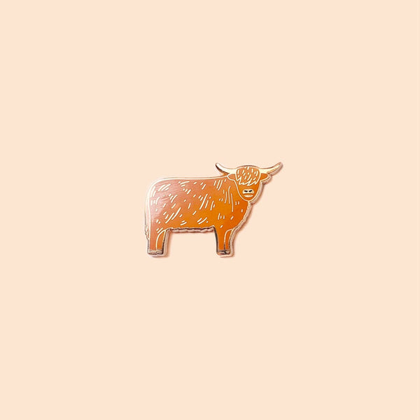 Highland Cow Enamel Pin