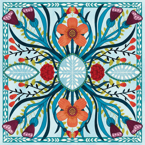 Pale Blue Floral Greetings Card