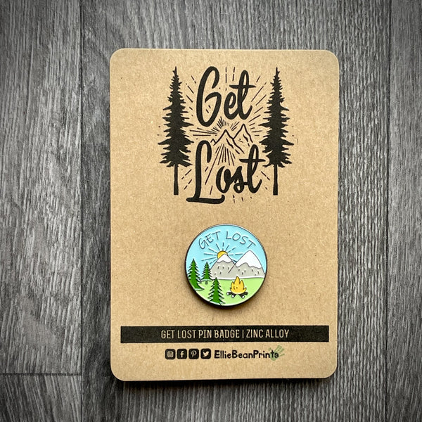 Get Lost Adventure Enamel Pin Badge