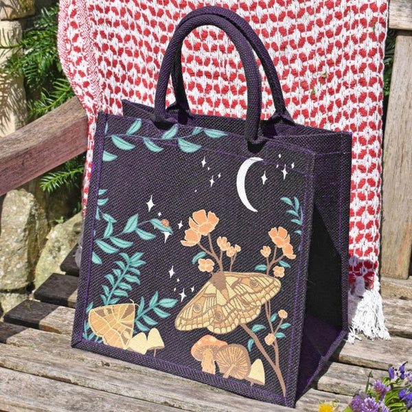 Moths Jute Shopper Bag