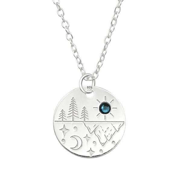 Nature Mountain Silver Pendant