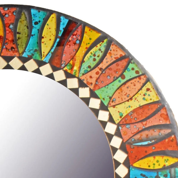 Multicolour Recycled Glass Mosaic Mirror