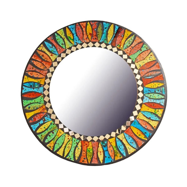 Multicolour Recycled Glass Mosaic Mirror