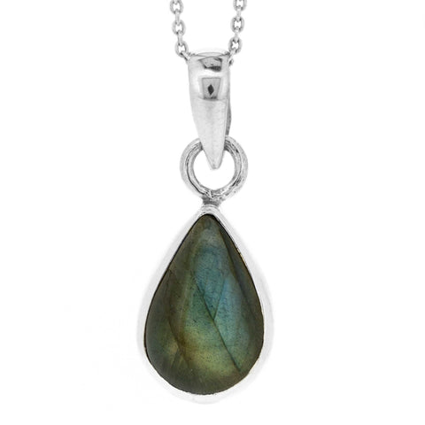 Nova Silver Labradorite Teardrop Pendant