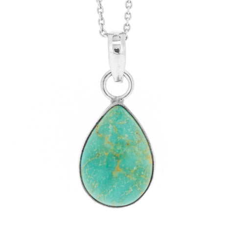 Nova Silver Turquoise Teardrop Pendant