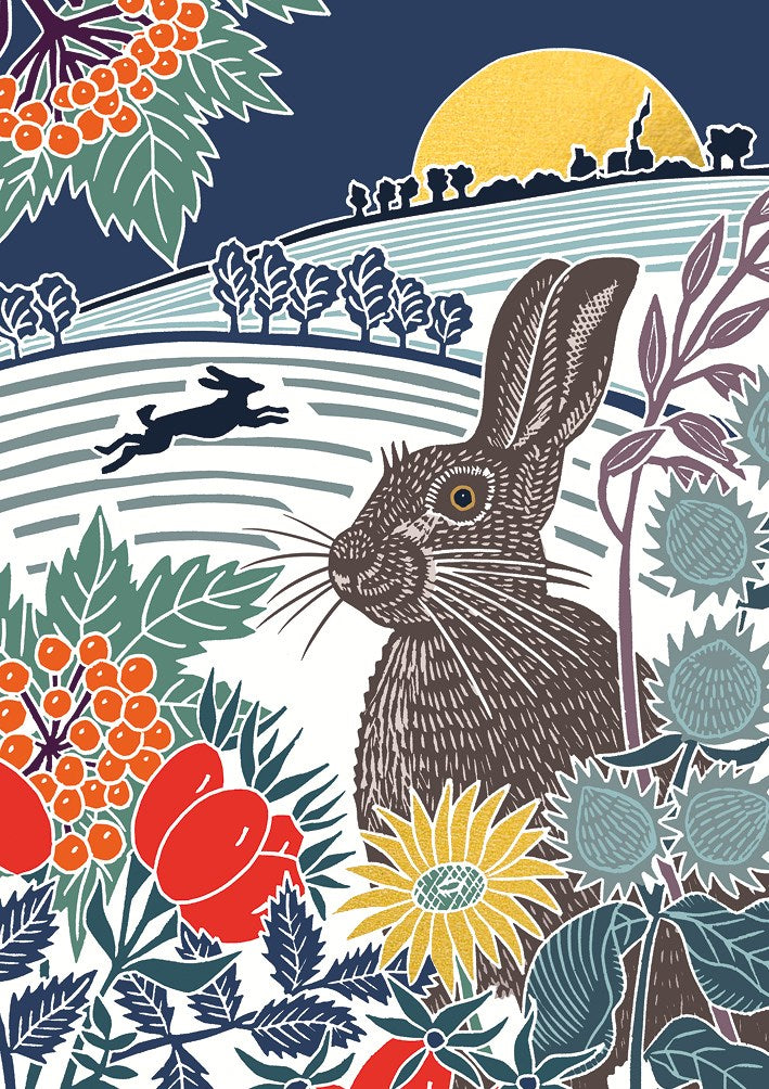 Christmas Hare Christmas Card