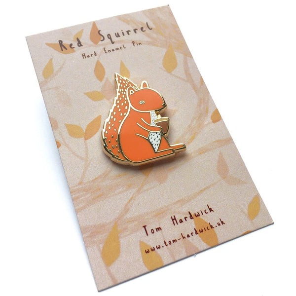 Red Squirrel Enamel Pin