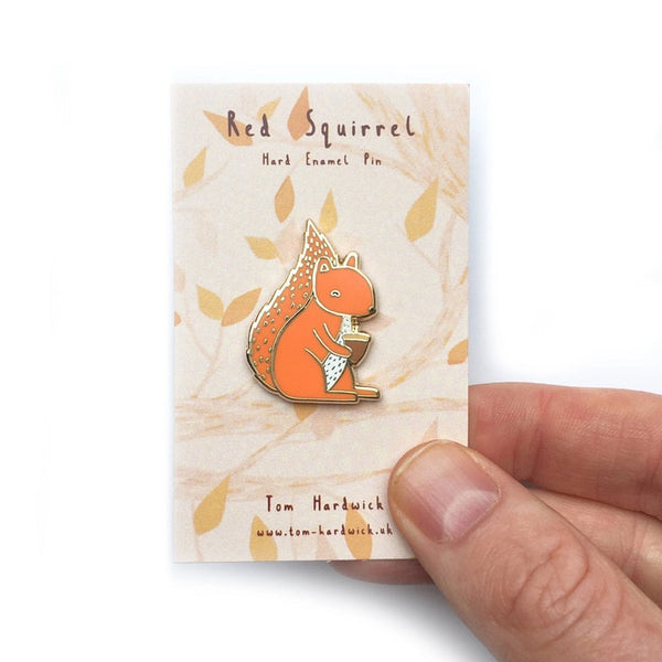 Red Squirrel Enamel Pin
