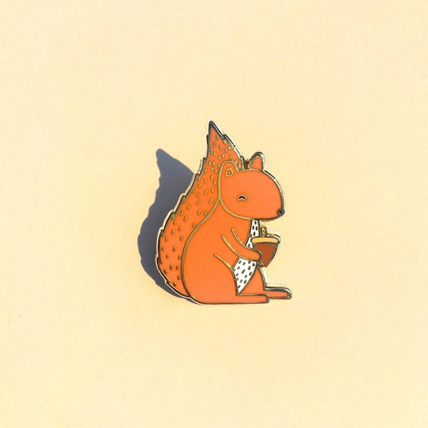 Red Squirrel Enamel Pin