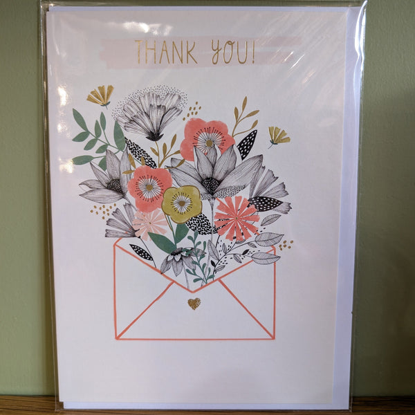 Thank You Floral Greetings Card