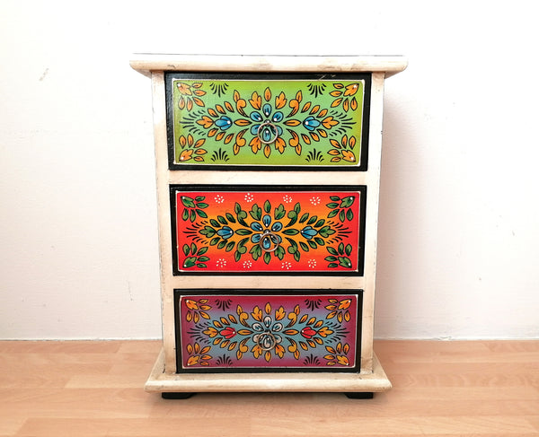 Hand Painted 3 Drawer Chest