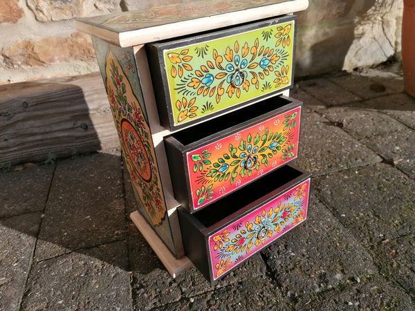 Hand Painted 3 Drawer Chest