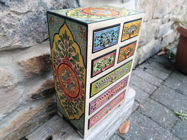 Hand Painted 7 Drawer Chest