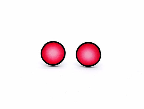 Red Blended Fimo Stud Earrings