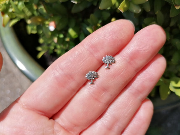 Tree of Life Sterling Silver Stud Earrings