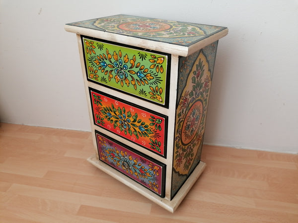 Hand Painted 3 Drawer Chest