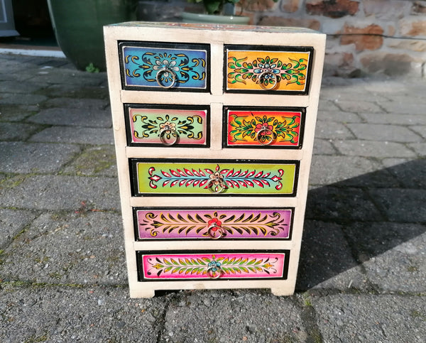 Hand Painted 7 Drawer Chest