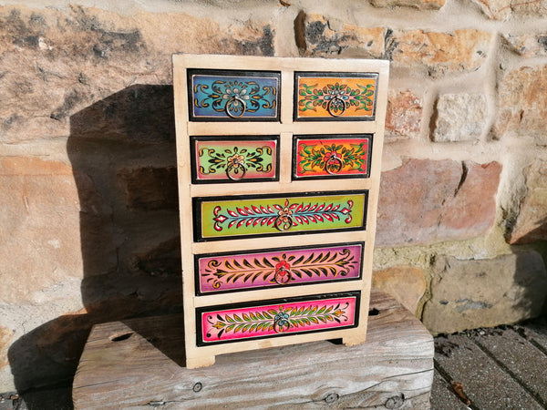 Hand Painted 7 Drawer Chest