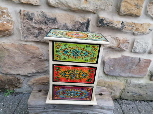 Hand Painted 3 Drawer Chest