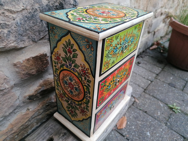 Hand Painted 3 Drawer Chest