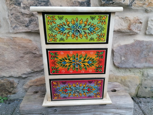 Hand Painted 3 Drawer Chest