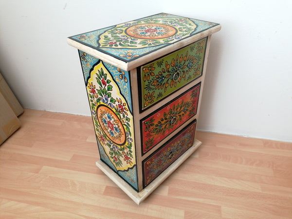 Hand Painted 3 Drawer Chest