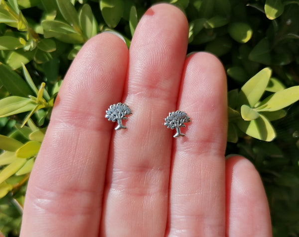 Tree of Life Sterling Silver Stud Earrings