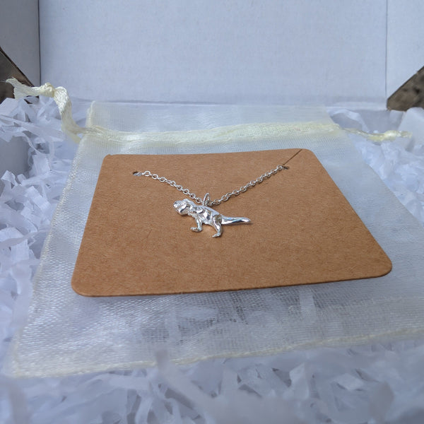 Dinosaur T-Rex Silver Pendant