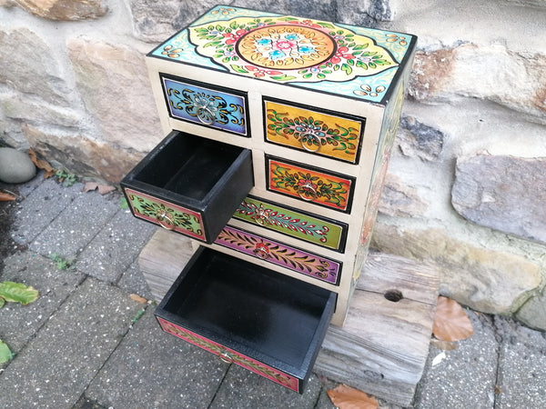Hand Painted 7 Drawer Chest