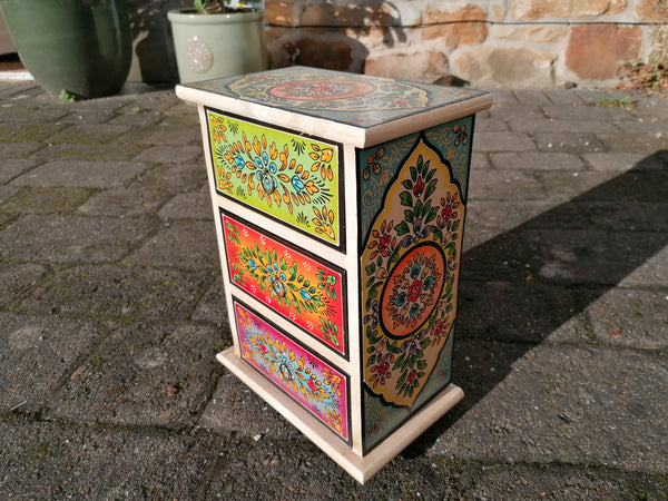 Hand Painted 3 Drawer Chest