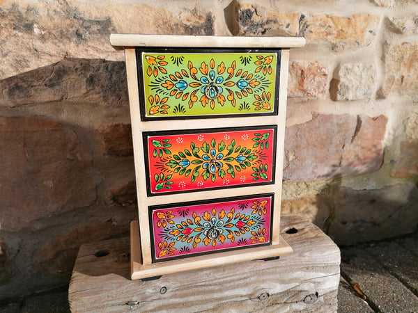 Hand Painted 3 Drawer Chest